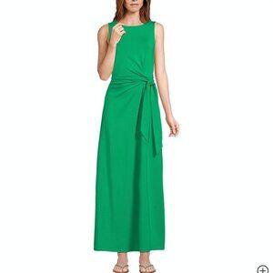 NWOT Lands' End Sleeveless Side Knot Maxi Dress in Clover - Size S